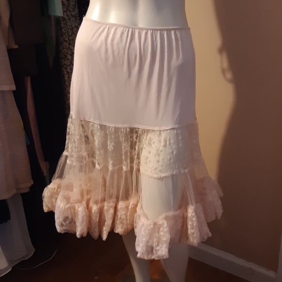 Vintage 1970s Other - Vintage 1970s Baby Pink Nylon Crinoline Petticoat